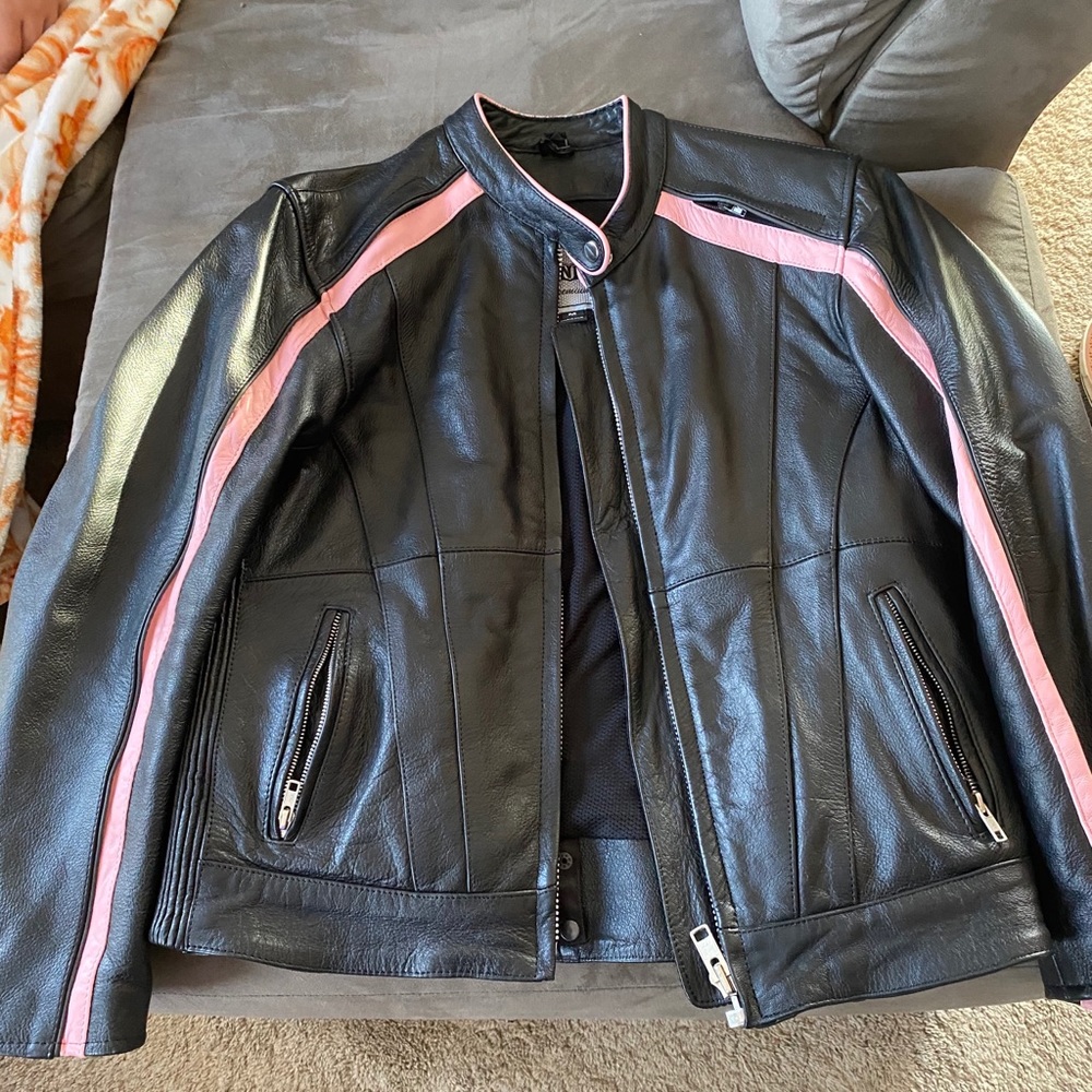 Women’s leather riding jacket